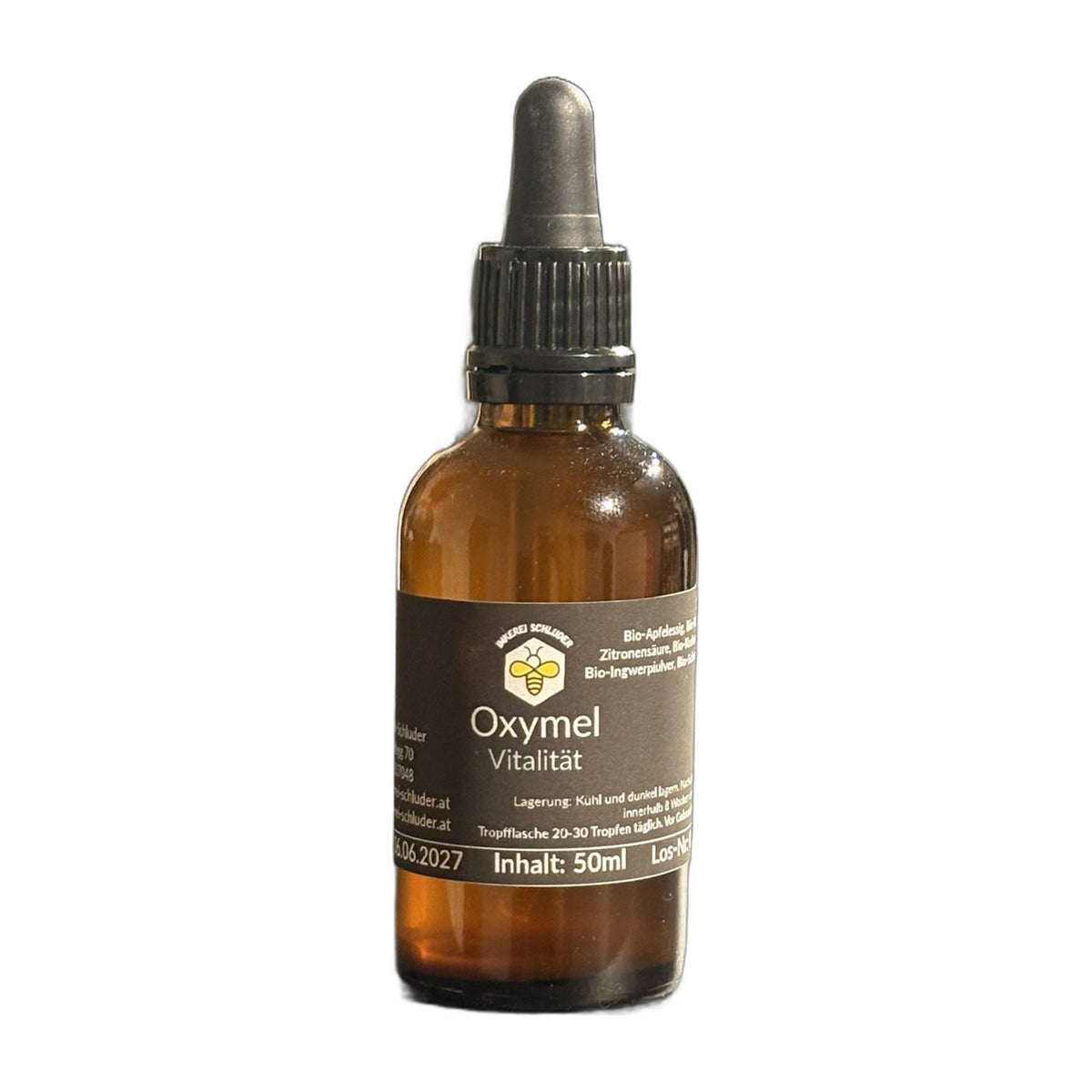 Oxymel Tinktur Vitalität – Tropfflasche vom Imker im Gailtal | 50ml