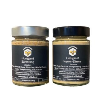 Honigsenf Ingwer - Zitrone – frisch & aromatisch zu Fisch, Käse & Leberkäse - imkerei - schluder.at