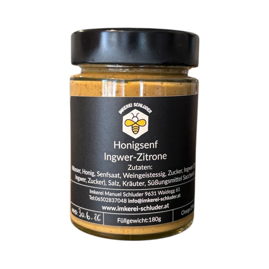Honigsenf Ingwer-Zitrone – frisch & aromatisch zu Fisch, Käse & Leberkäse